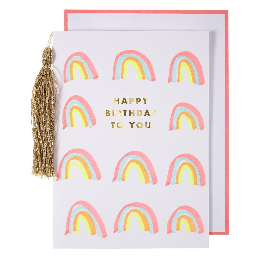 Rainbows and Tassel Birthday Card By Meri Meri